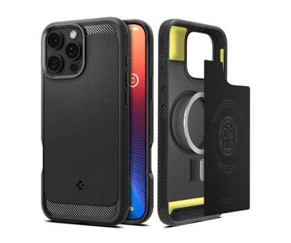 Etui do telefonów SPIGEN Rugged Armor Mag Magsafe do iPhone 16 Pro Max Matte Black ACS07986